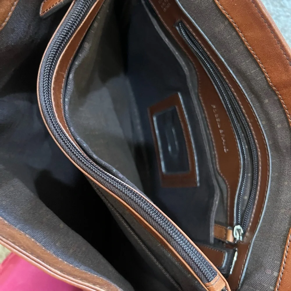 FOSSIL Messenger‎ Crossbody Bag Unisex Brown Distressed Leather Business School